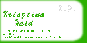 krisztina haid business card